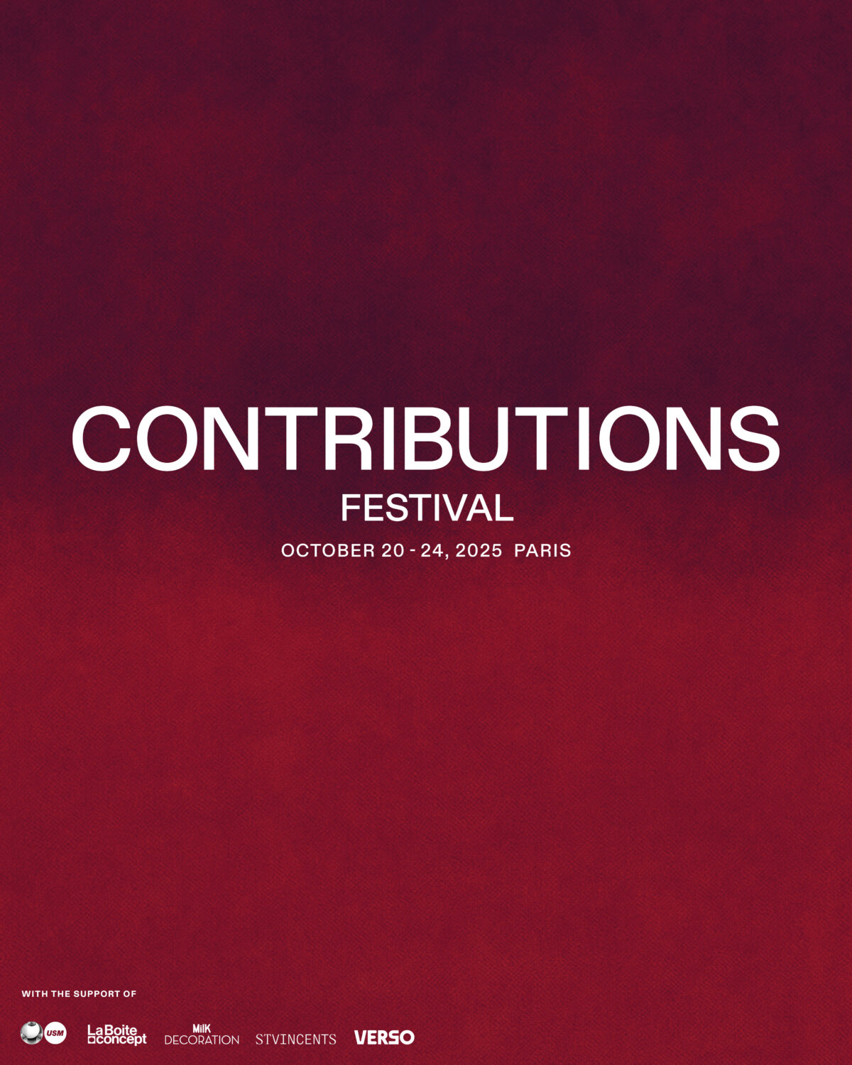 Contributions Festival #2 - CONTRIBUTIONS Design