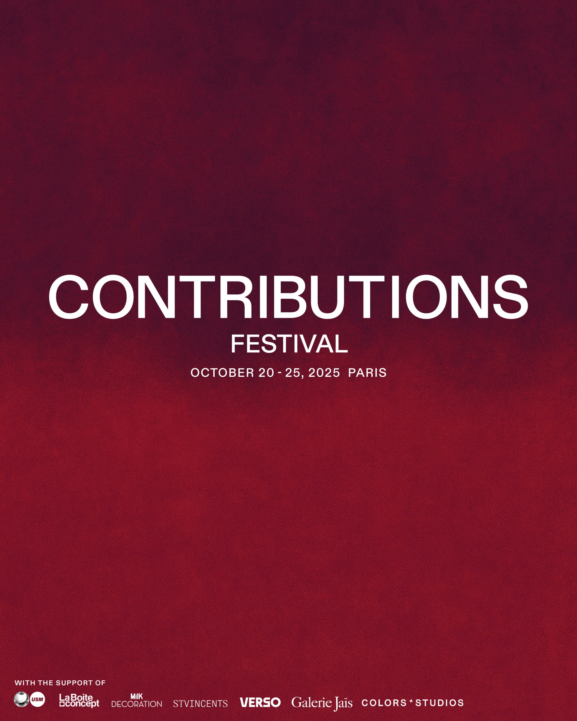 Contributions Festival #2 - CONTRIBUTIONS Design